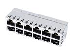 44520-0002 Modular Connectors / Ethernet Connectors 8/8 RS SHLD STCKED 12 PORTS by Molex