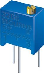 3266W-1-102LF Trimmer Resistors - Through Hole 1/4" 1Kohms 10% SQ W/Standoff Sealed by Bourns Inc
